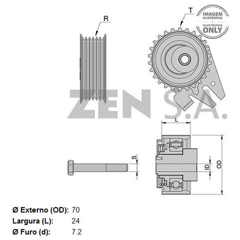 Tensor Correia Alternador Zen