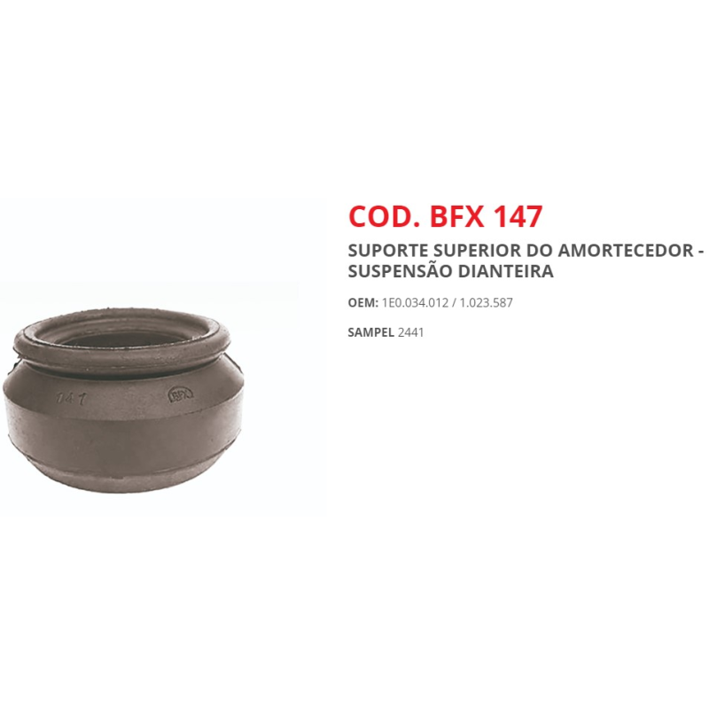Batente Amortec Diant Mb244/bfx147 Borflex