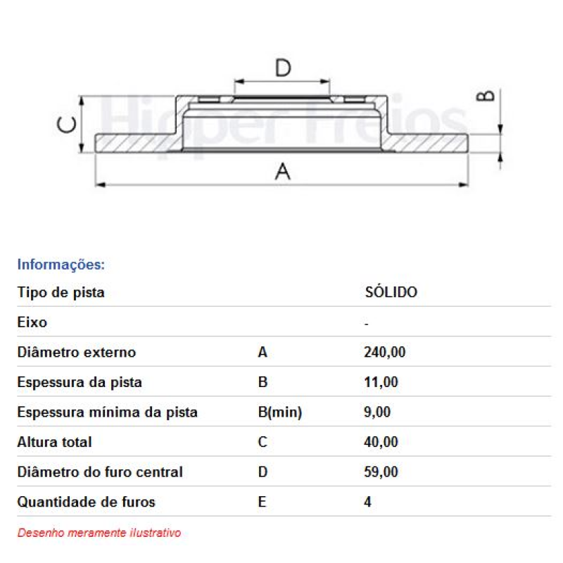 Disco Freio Diant/tras Hf33 Hf