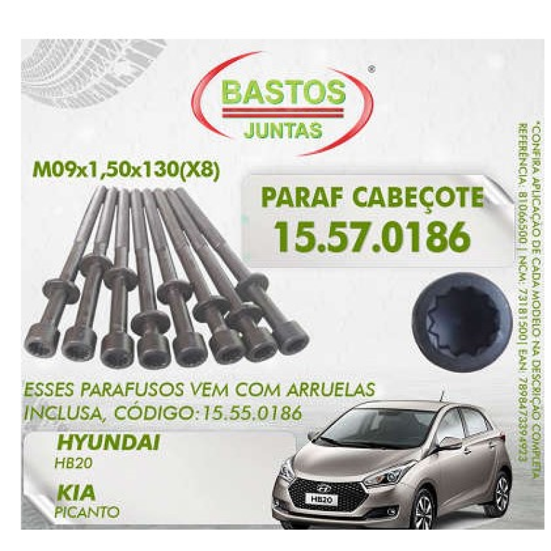 Parafuso Cabecote 15570186 Bastos