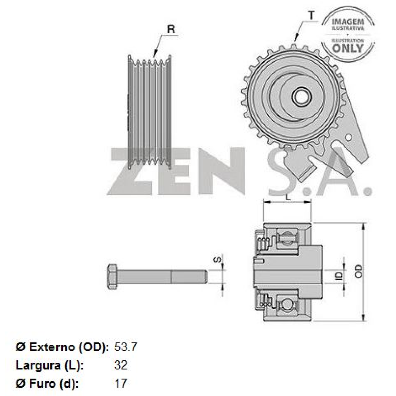 Polia Correia Dentada Zen