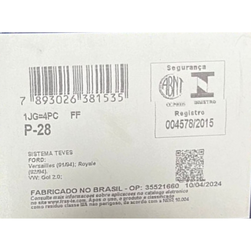 Pastilha Freio Lonaflex