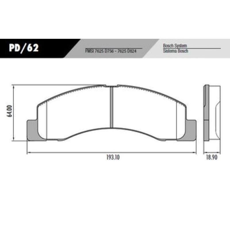 Pastilha Freio Pd62 Frasle