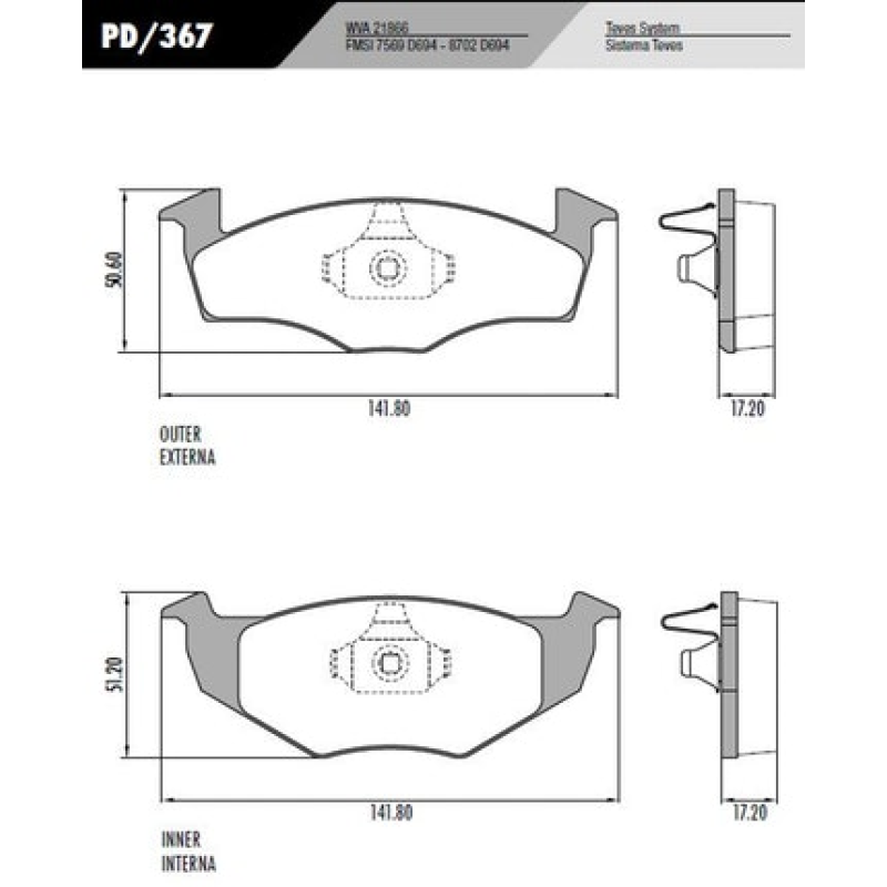 Pastilha Freio Pd367 Frasle