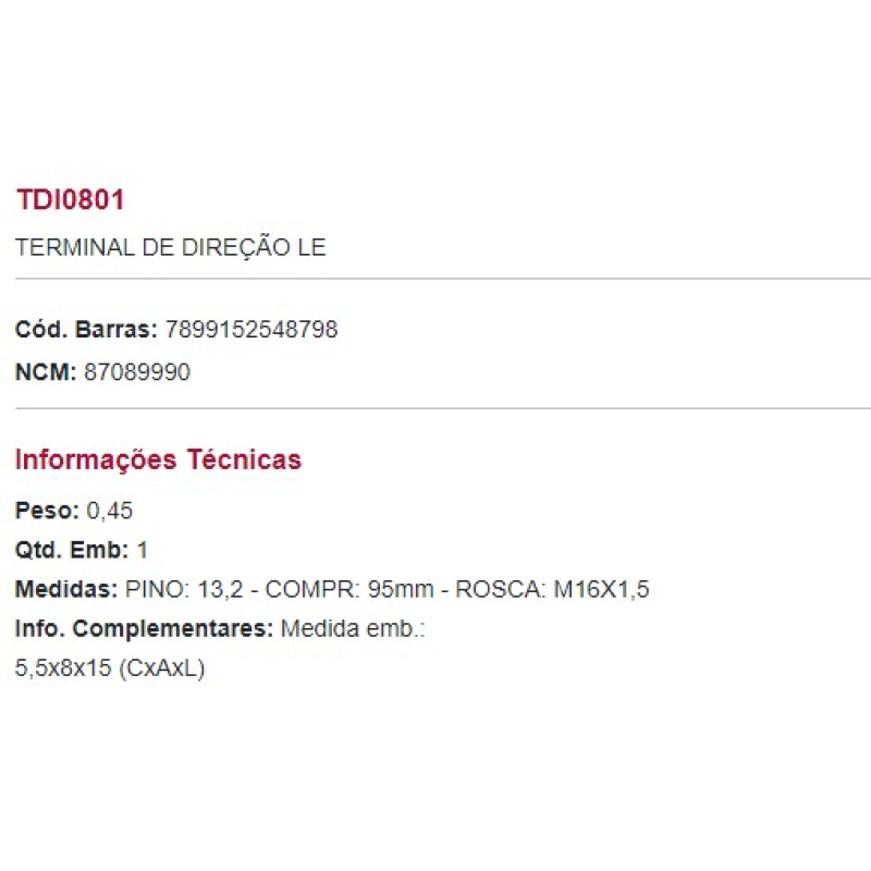 Terminal Direcao Esq