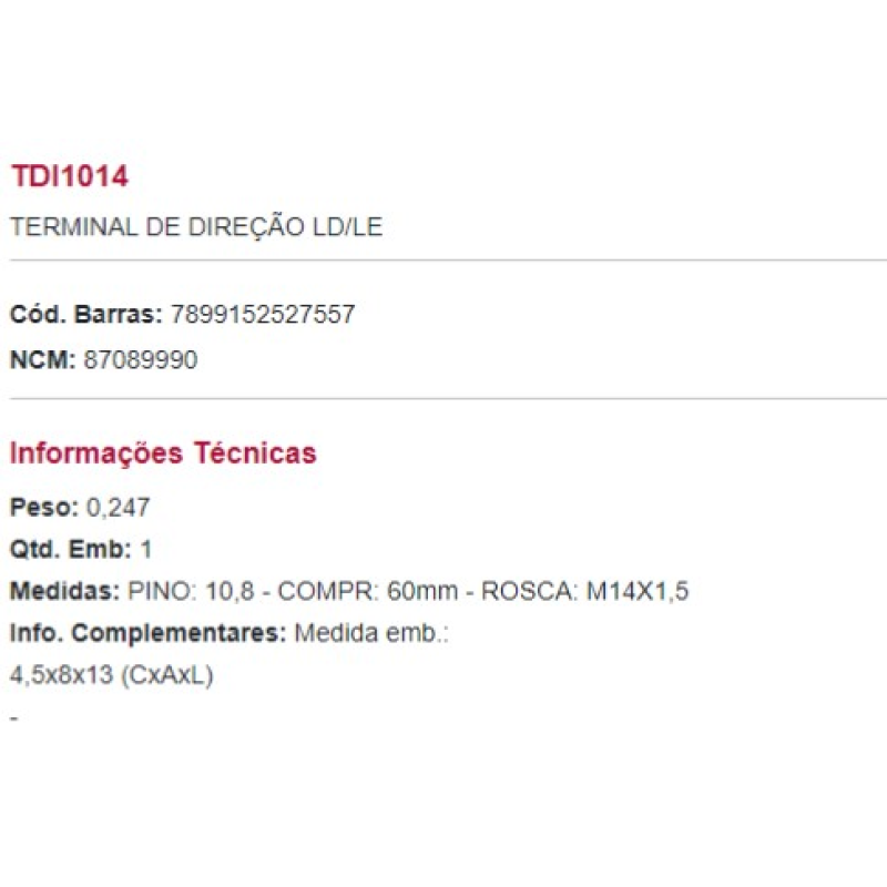 Terminal Direcao Perfect