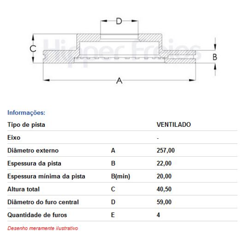 Disco Freio Diant Hf32 Hf