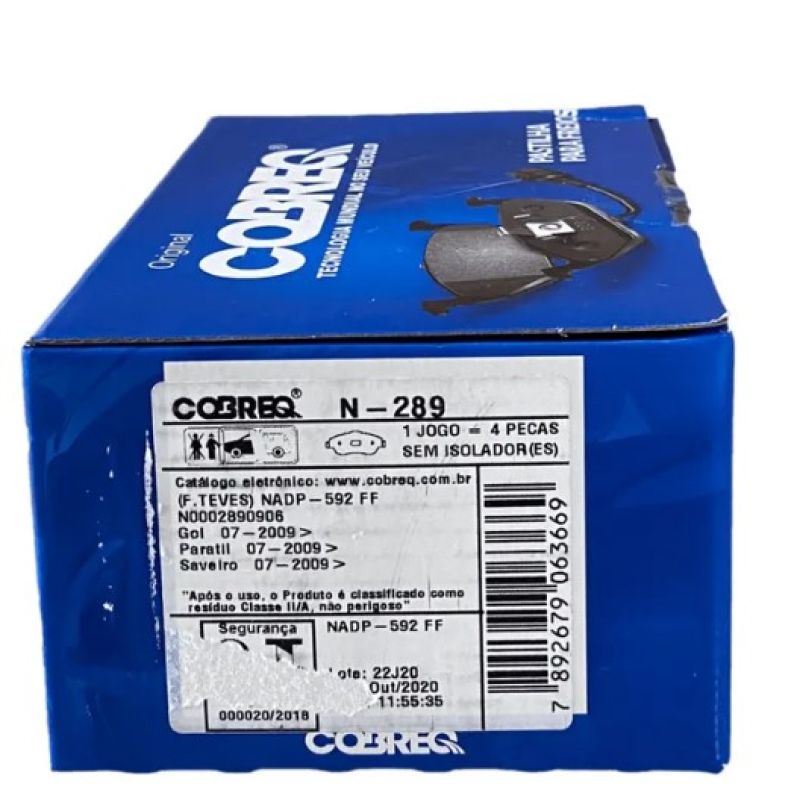 Pastilha Freio Cobreq