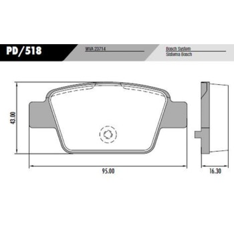 Pastilha Freio Tras Pd518 Frasle