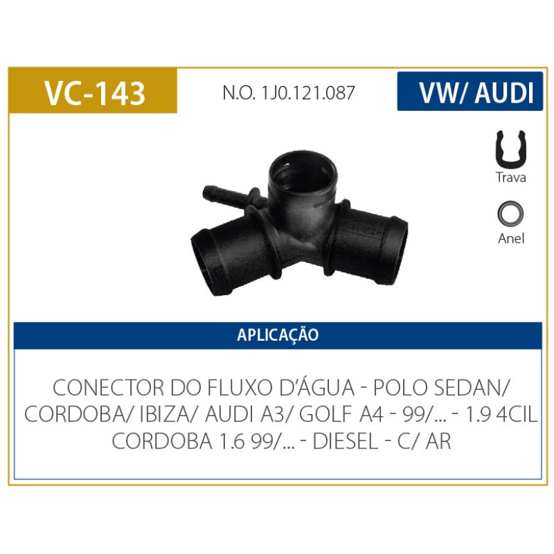 Conector Fluxo Agua (somente Flange) Valclei