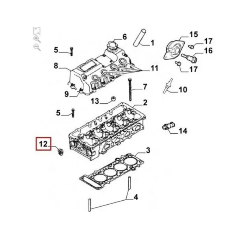 Tampao Cabecote Fiat