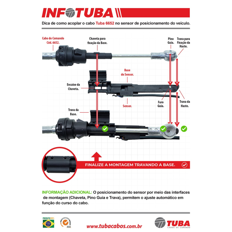 Cabo Comando Cambio Tuba