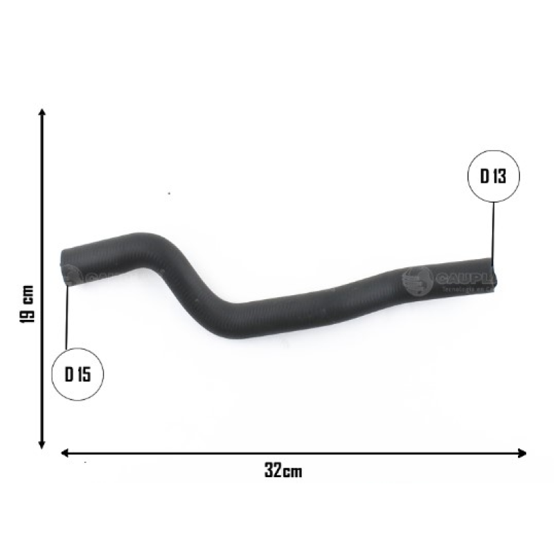 Mangueira Curva Radiador Cauplas