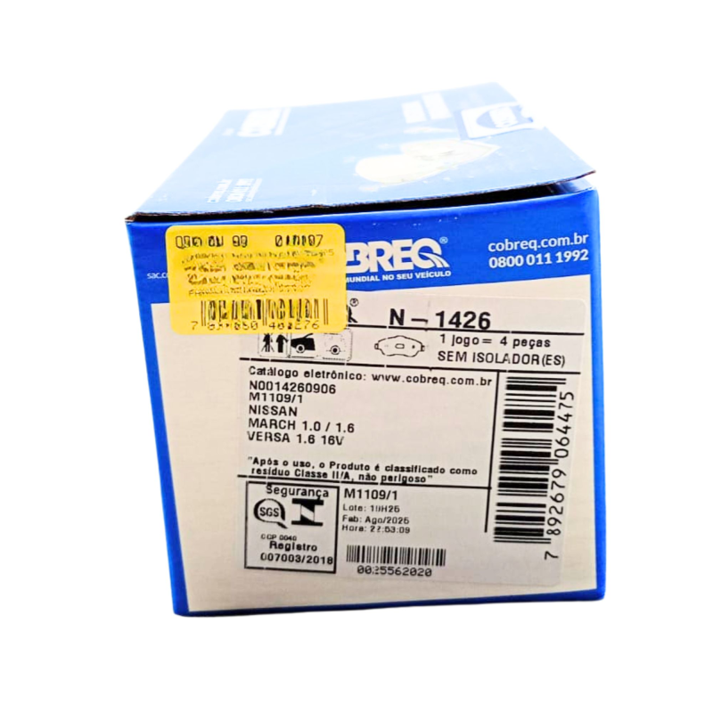 Pastilha Freio Cobreq