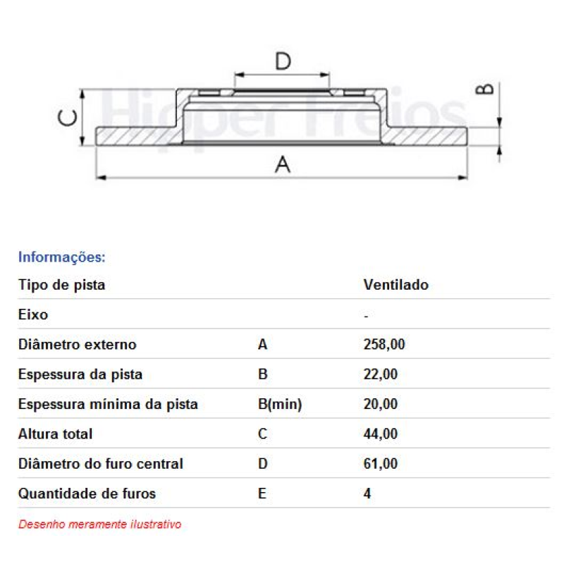 Disco Freio Diant Hf549b Hf