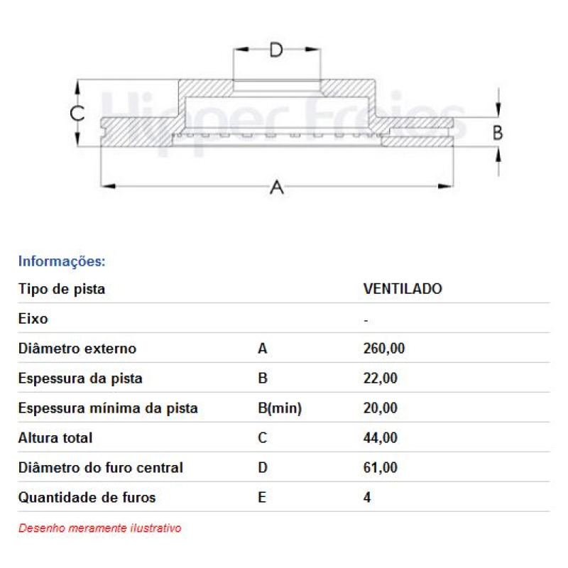 Disco Freio Diant Hf615b Hf