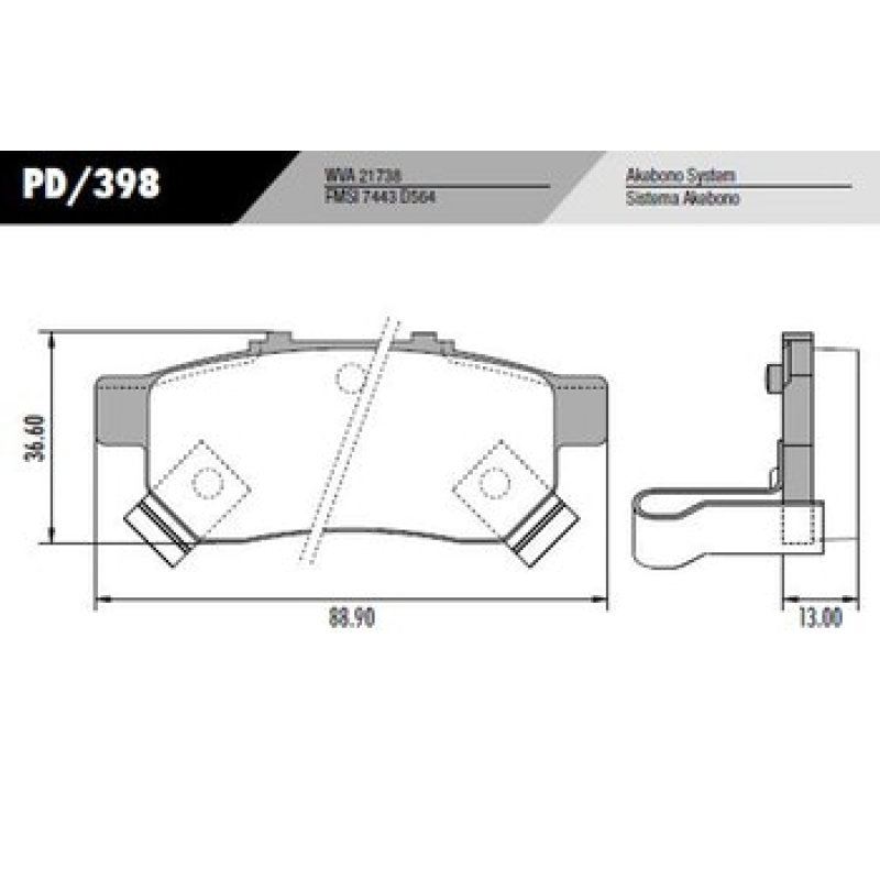 Pastilha Freio Tras Pd398 Frasle