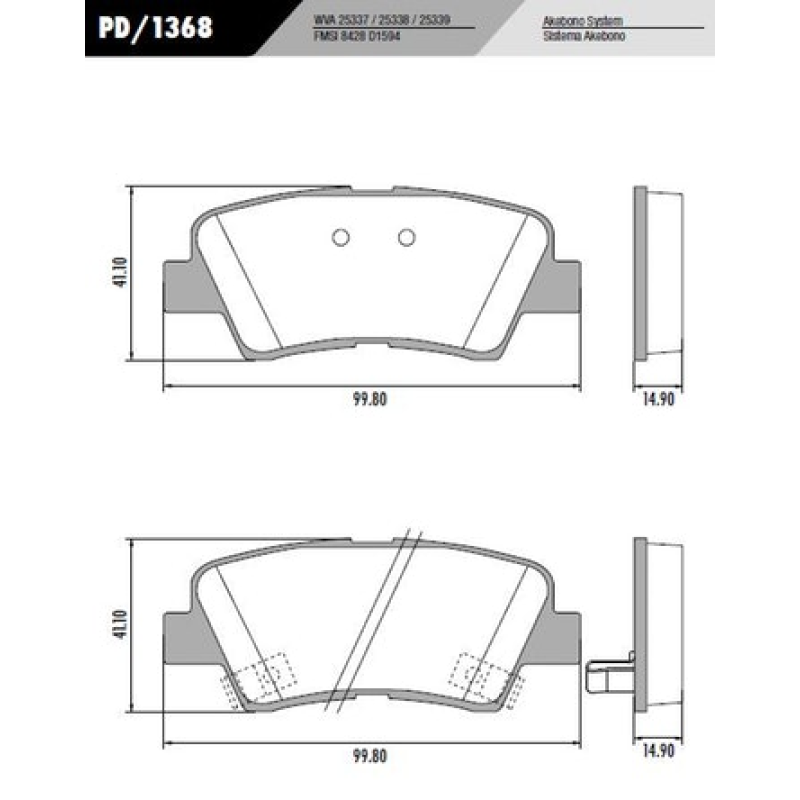 Pastilha Freio Tras Pd1368 Frasle