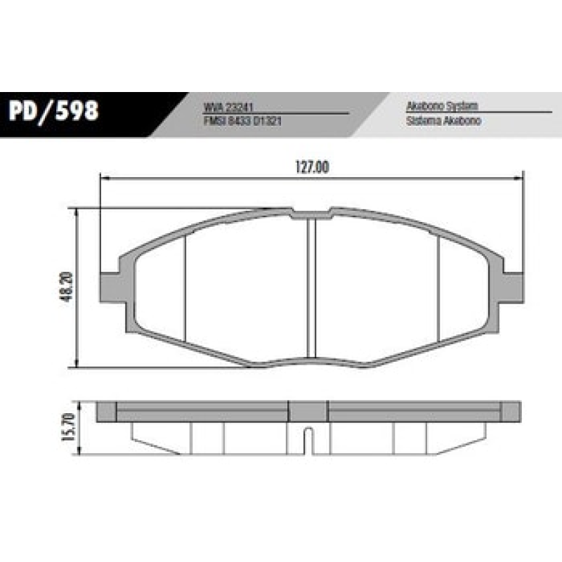 Pastilha Freio Pd598 Frasle