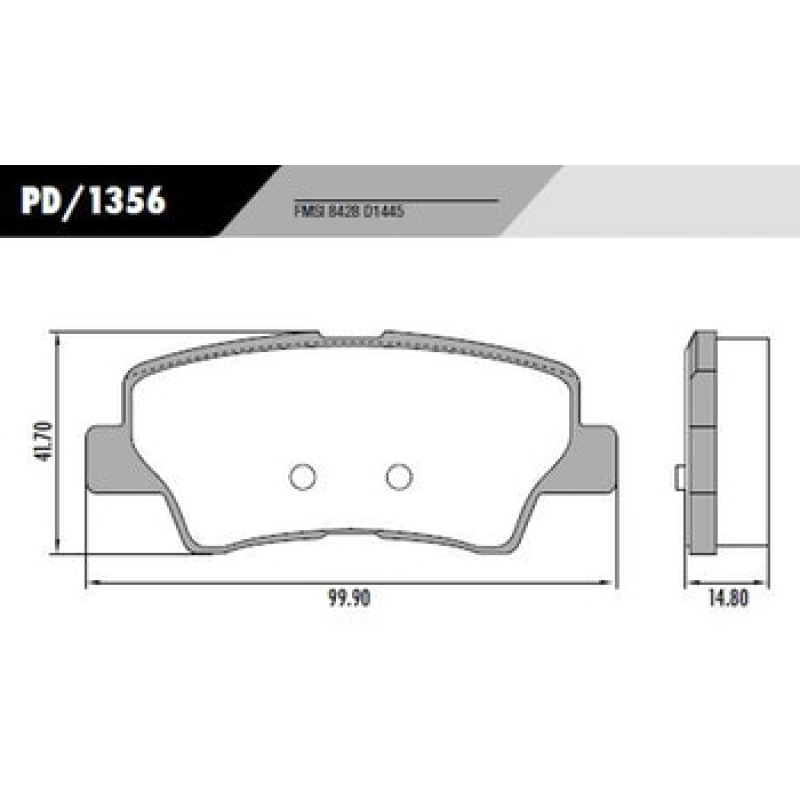 Pastilha Freio Tras Pd1356 Frasle