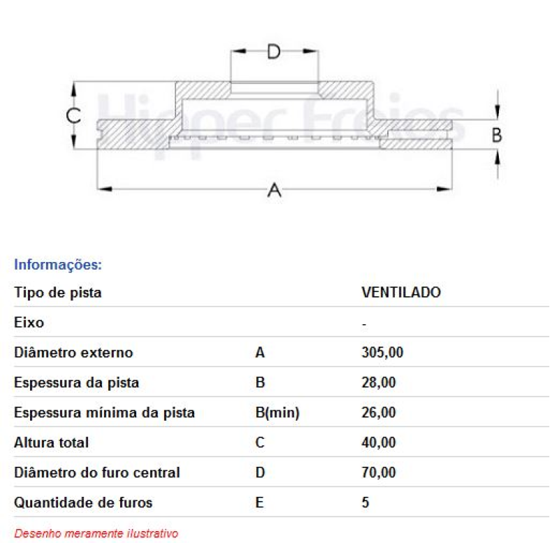 Disco Freio Diant Hf720e Hf