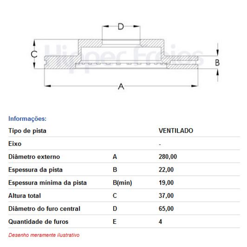 Disco Freio Diant Hf87e Hf