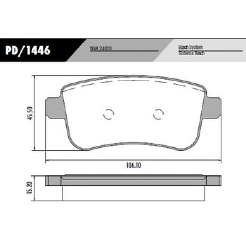 Pastilha Freio Tras Pd1446 Frasle
