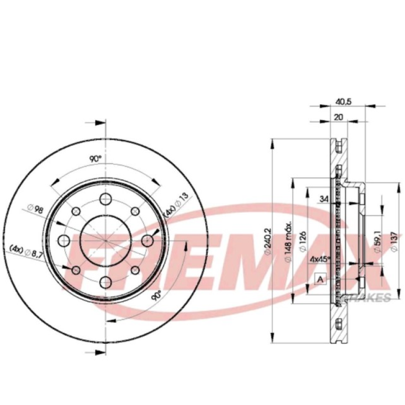 Disco Freio Diant Bd8929 Fremax