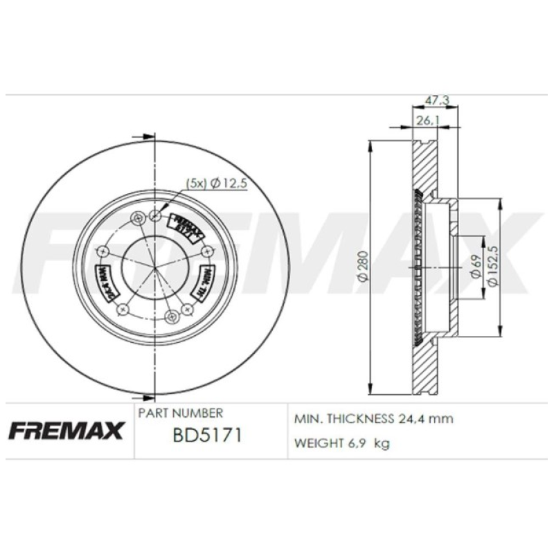 Disco Freio Diant Bd5171