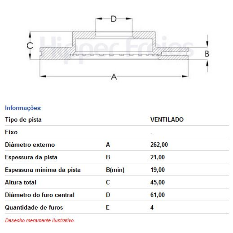 Disco Freio Diant Hf700j Hf