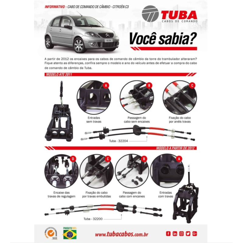 Cabo Marcha Engate Selecao 32204 Tuba