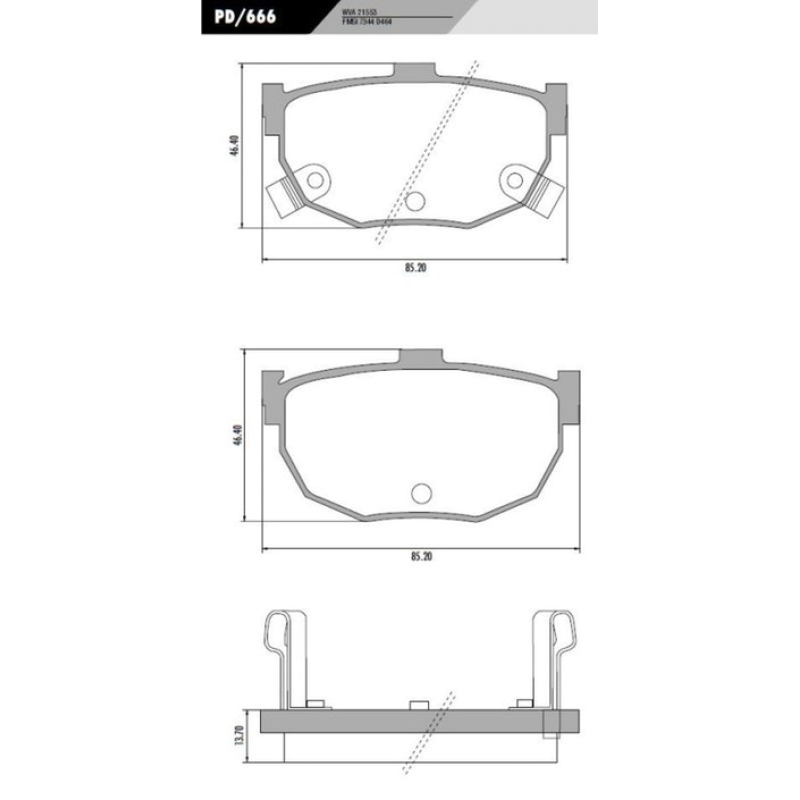 Pastilha Freio Tras Pd666id Frasle