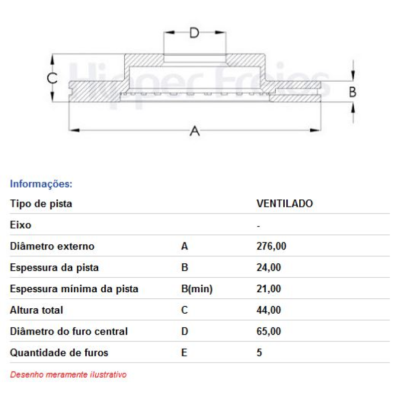 Disco Freio Diant Hf81c Hf